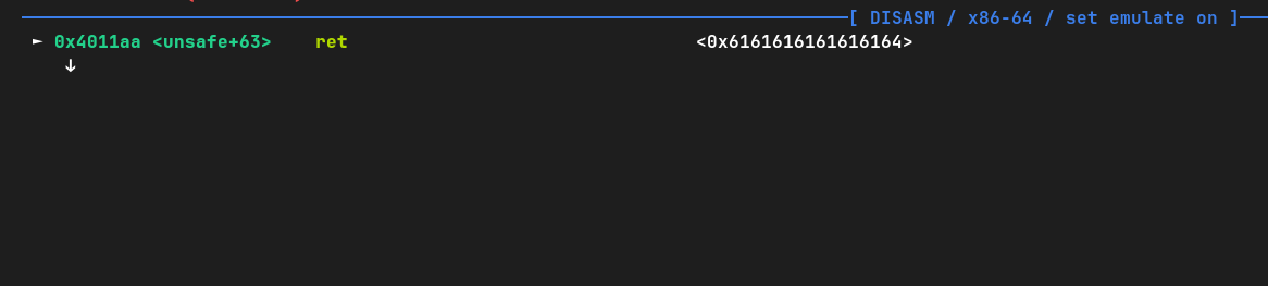 DISASM information with pattern