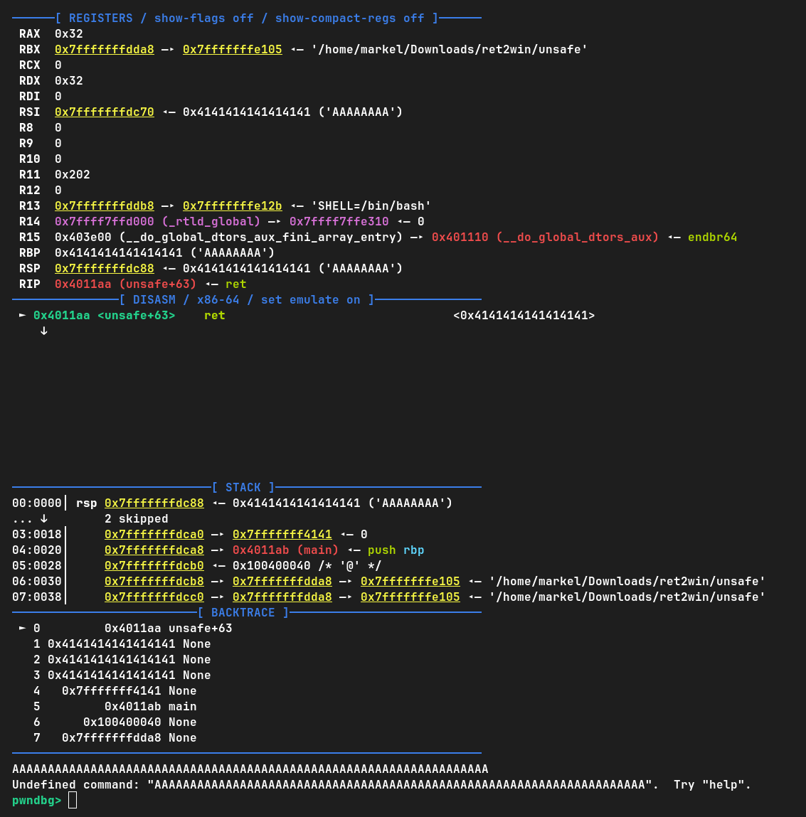 After-execution status